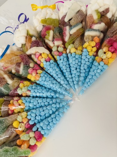 Blue pre filled sweet cones - 35,