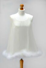 Fluffy marabou feather babydoll nightdress, 60s vintage style baby doll nightie