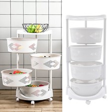 Multi-Layer Vegetable Rotating Basket Rack Fruit Snack Storage Kitchen Organizer