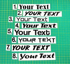 Custom MTB Bike Name Stickers