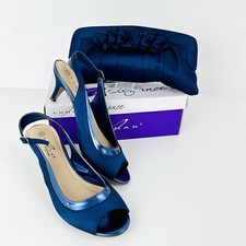 Lunar Lottie Navy Satin Peep