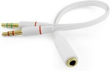 3.5mm Y Splitter 2 Jack Male to 1 Female Headset Micro Audio Adapter Cable UK