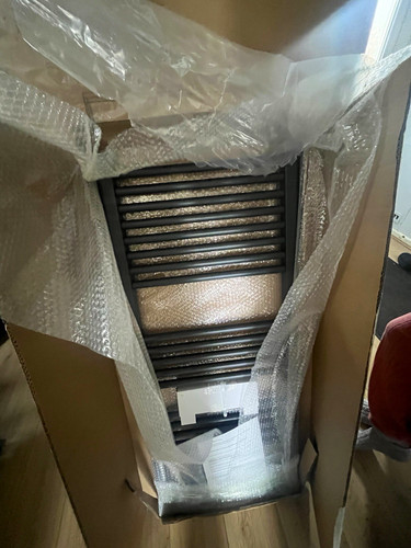 Black vertical ladder towel - vertical,