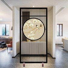  2 Pcs Room Divider with Wheels Movable Privacy Screen Stands Dividers