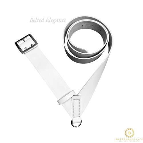 Premium white leather marching - premium,