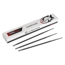 Rotatech Chainsaw Chain Files 5/32" 4mm Box of 12.  For 3/8" LP, 90/91 and more