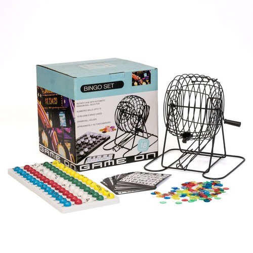 Large metal party bingo cage - large,