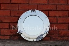 Nautical Silver Chrome Mirror Round Ship Windows Porthole Home Wall Decorative