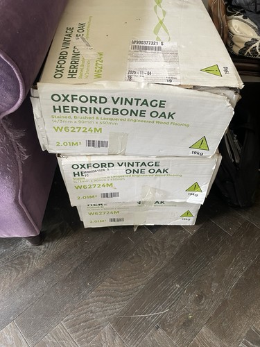 Oxford vintage herringbone - herringbone, oak
