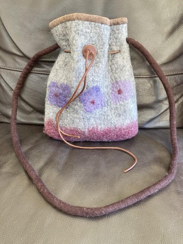 Boiled wool bag felted - bag,