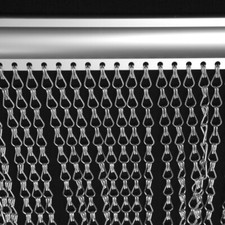 Aluminum Door Curtain Metal Chain Curtain Blind Fly Insect Blind Screen 210x90cm