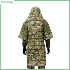 Ghillie Suit Base Poncho | Sniper Camouflage Cape for Airsoft Paintball Hunting