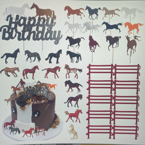Horse racing cake decorations - racing,