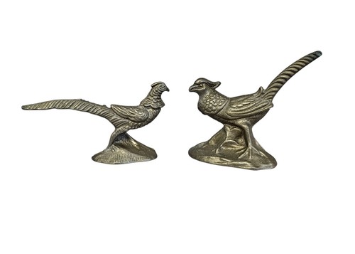 Pair small brass metal - of,