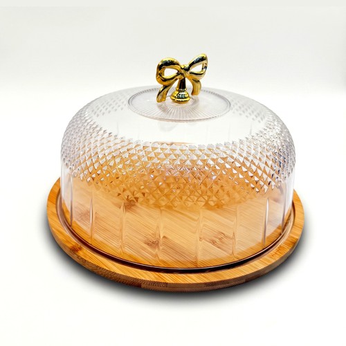 Bamboo wooden cake stand - bamboo,