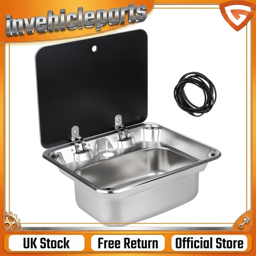 Stainless steel campervan sink - stainless,