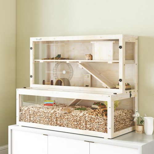 Wooden hamster cage - wooden, 3