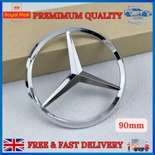 Mercedes Benz Badge Emblem Rear Boot Gloss Black Most Model 90mm UK Best Quality