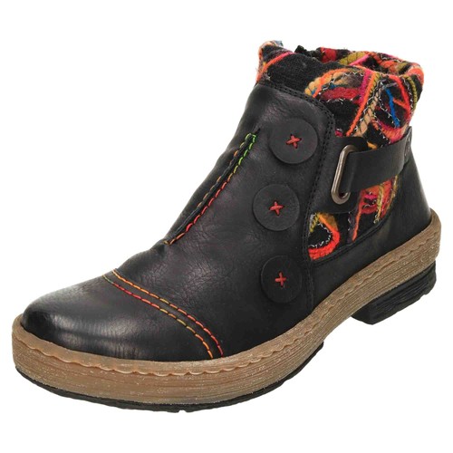 Rieker black ankle boots flat - ankle,