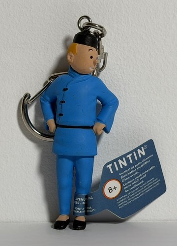 Tintin the blue lotus keyring - blue,