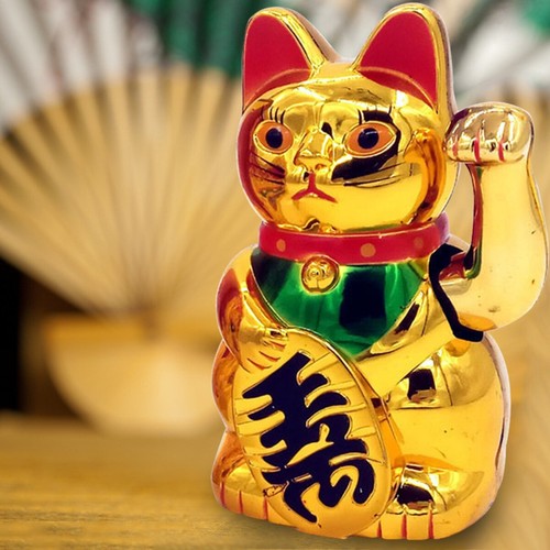 Chinese lucky waving cat - waving,