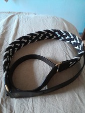 Mulberry Ebony And White Leather And Corded Strap BNWT 