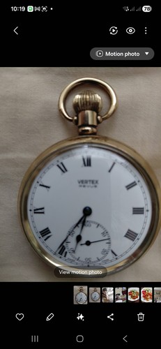 Vertex revue pocket watch - watch, gold