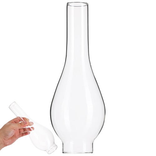 Clear oil lamp shade glass - clear,