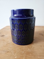 Hornsea Pottery Heirloom Vintage Tea Storage Jar rare Midnight Blue