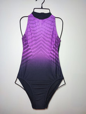 Speedo Women's GB32 Digital Placement Endurance+ Black/Purple Hydrasuit Swimsuit