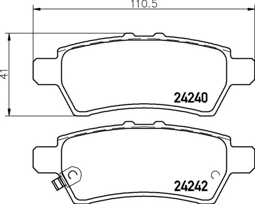 Don pcp1300 rear brake pad - don,