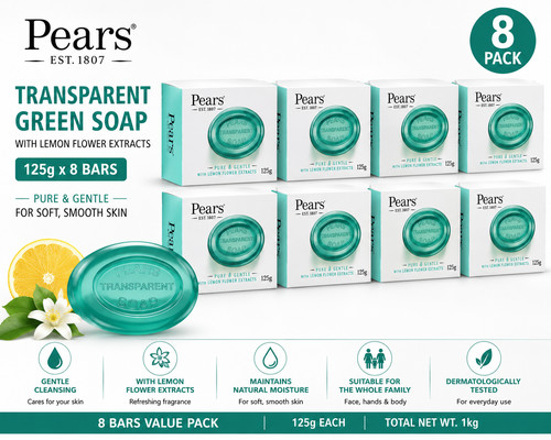 Pears transparent green soap - green,