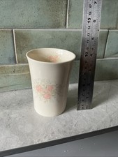 Hadida Fine Bone China Bathroom Cup Roses and Ribbon Design. Used VGC