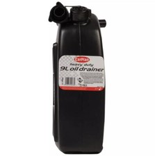 Heavy Duty Plastic Waste Car Van Oil Drain Draining Can Tray Bottle 9L