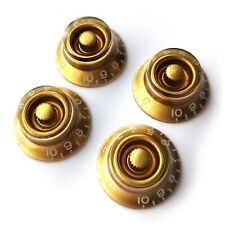 Left Handed Top Hat Speed Control Knobs – Volume Tone Gibson Les Paul – Gold