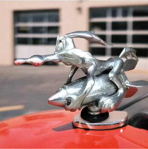 Vintage car hood ornament - hood,