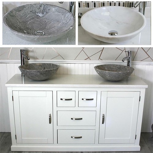 White bathroom double vanity - double,