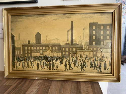 Lowry vintage framed print - ls,
