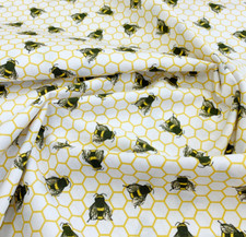 100% Cotton Fabric - Bees &