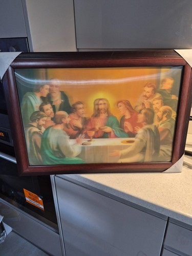Last supper framed art - 3d,