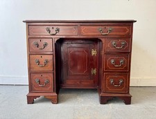 Antique Desk Georgian Kneehole Mahogany