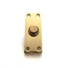 Solid Polished Brass Victorian Door Bell Chime Push Button Press 
