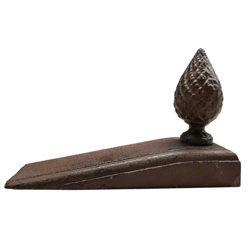 Cast iron pinecone door stop - door,