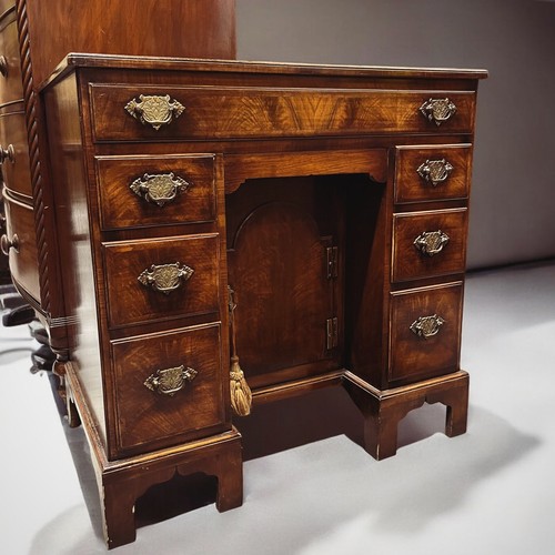 Walnut kneehole desk bracket - kneehole,