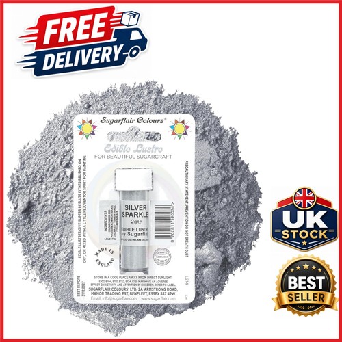 Silver sparkle edible lustre - silver,