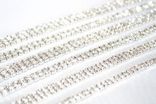 1M x SS12 Rhinestone Diamante Chain Trim Crystal Silver Decoration Crafts DIY UK