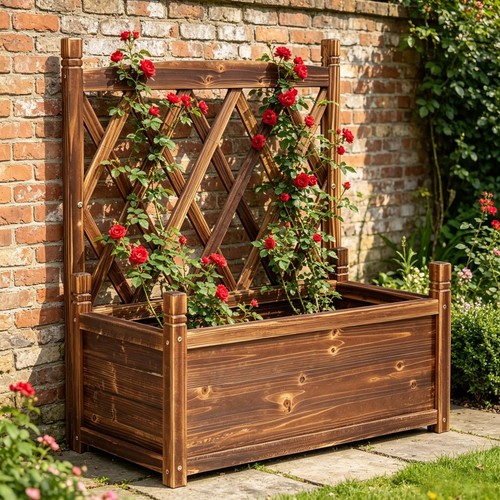 Garden wooden planter - garden, box