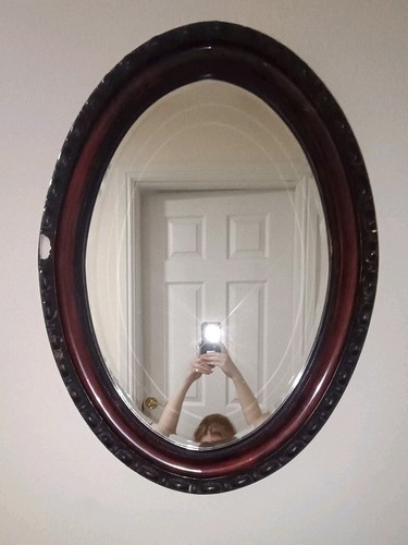 Vintage 1930s oval wall mirror - 1930s,