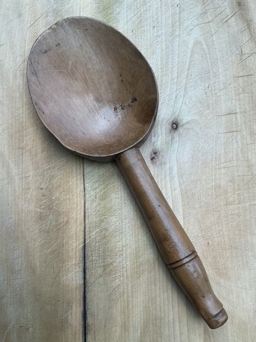 Antique treen butter paddle - treen,