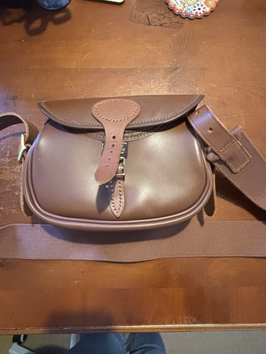 Leather cartridge bag - leather,